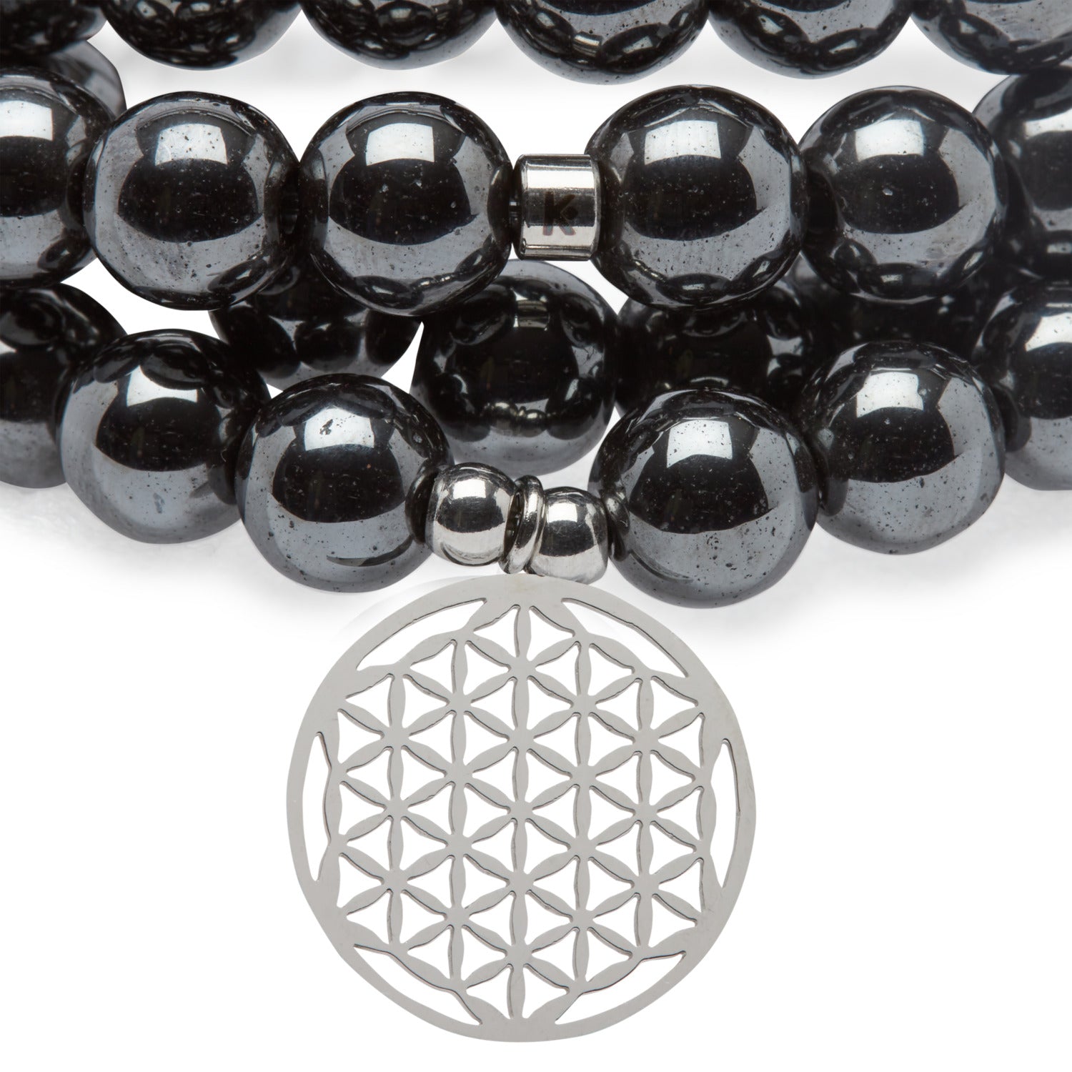 “Magnetism” Mala Bracelet in Hematite