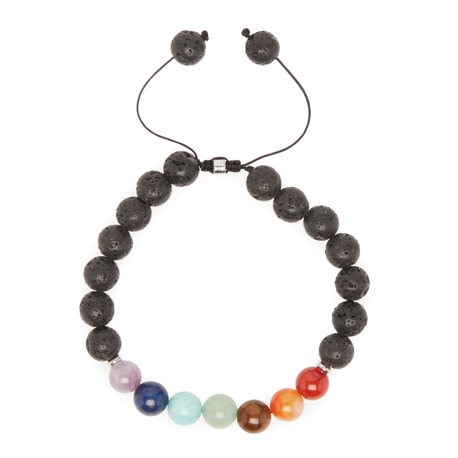 Bracelet en Pierre de Lave "Guérison des 7 chakras"