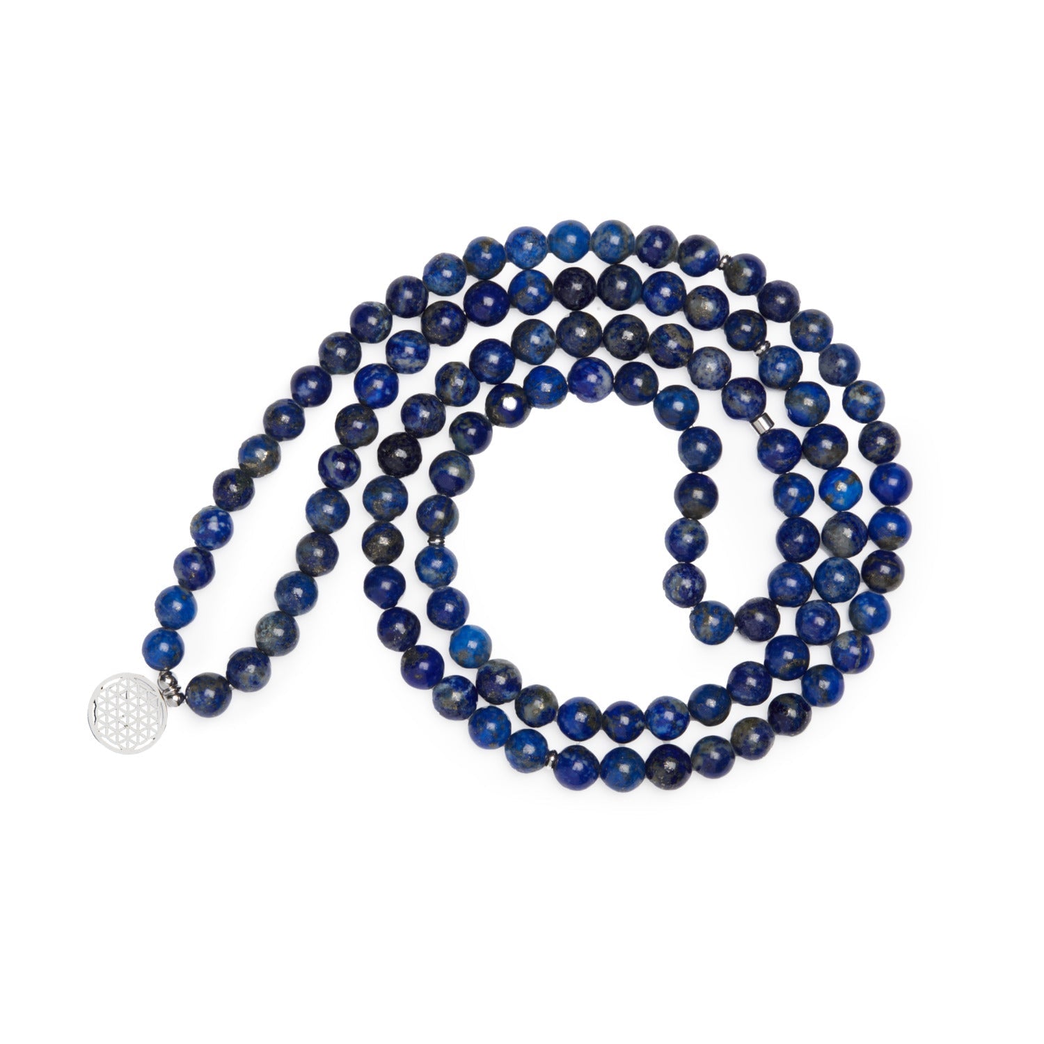Bracelet Mala "3ème Oeil" de 108 perles en Lapis Lazuli