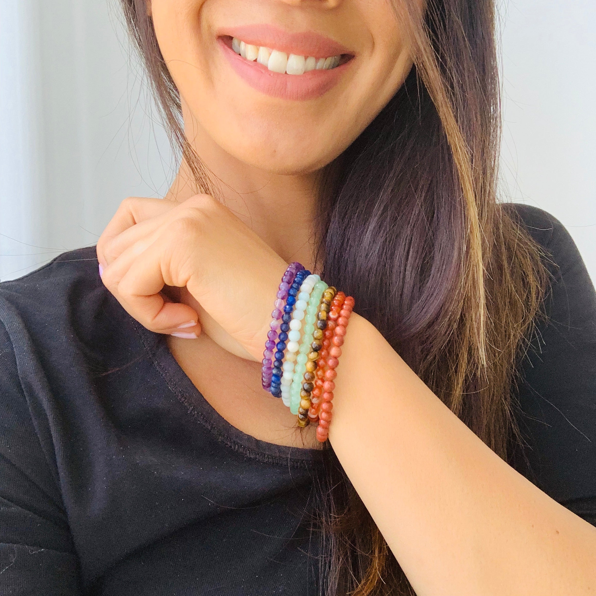 Lot de 7 Bracelets "Energie des 7 Chakras"