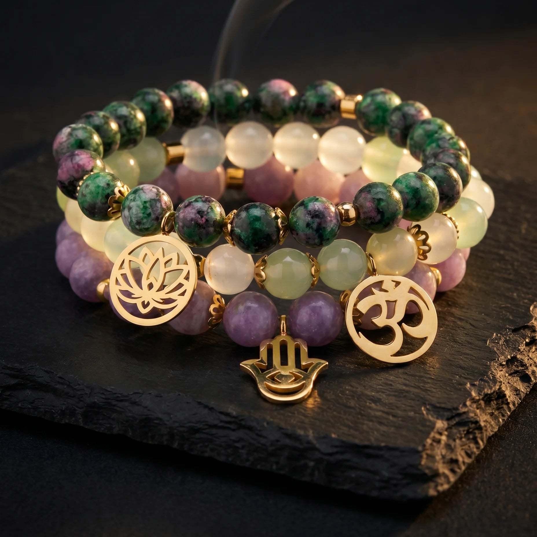 Bracelet Lépidolite Libération Émotionnelle - Autel