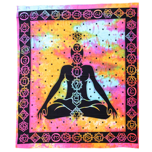 Tenture murale en coton "Yoga de Bouddha"
