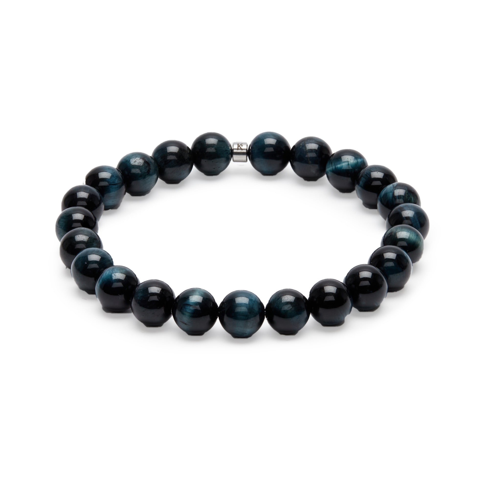 Bracelet "Energie" en Oeil de Faucon (Oeil de Tigre Bleu) - Karma Yoga Shop