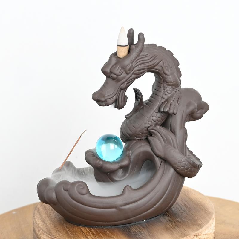 Brûleur d'encens en céramique "Force du Dragon" - Karma Yoga Shop