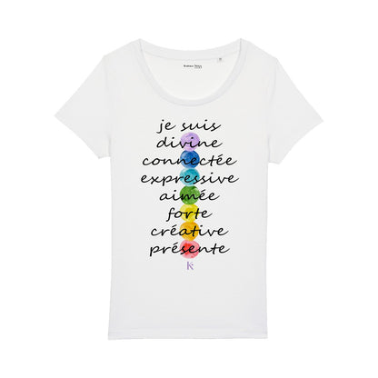 T-shirt Femme "7 Chakras" en Coton Bio - Karma Yoga Shop