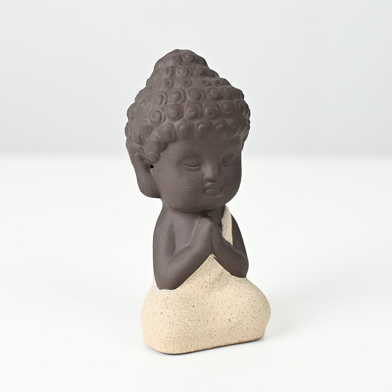 Statue en céramique "Moine de la Révérence" - Karma Yoga Shop