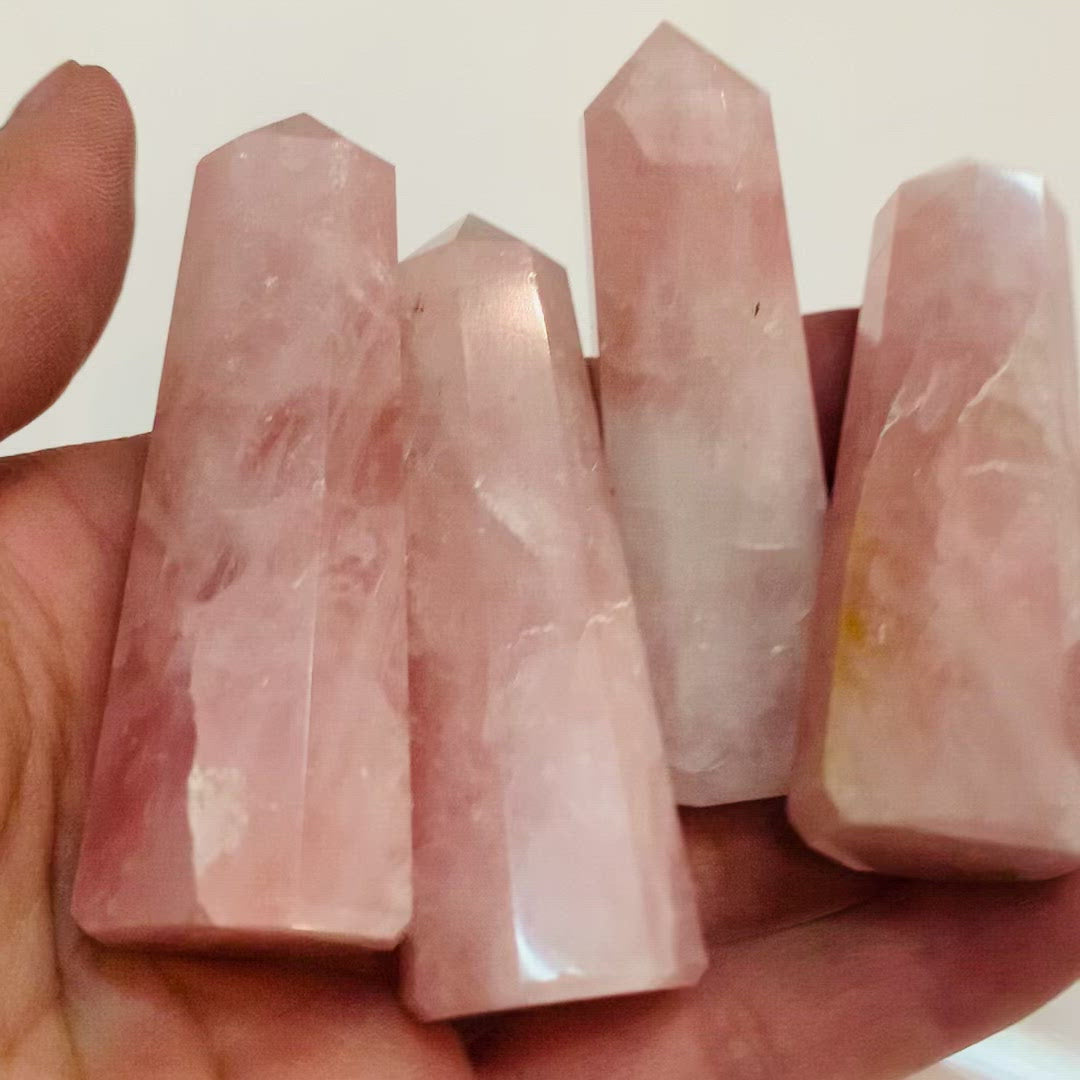 Baguette en quartz rose karma yoga shop