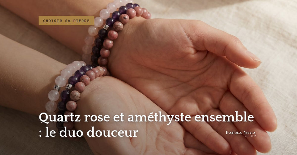 Quartz rose et améthyste ensemble : le duo douceur