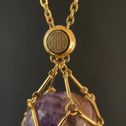 Fermoir Fleur de Vie du collier porte-pierre