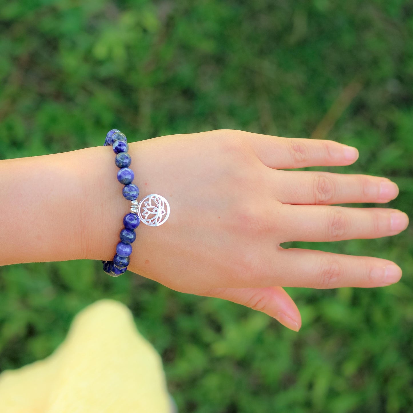 Bracelet Mala "Expression & Confiance" en Lapis Lazuli