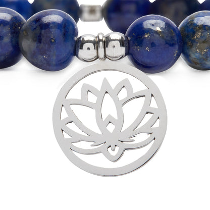 Bracelet Mala "Expression & Confiance" en Lapis Lazuli