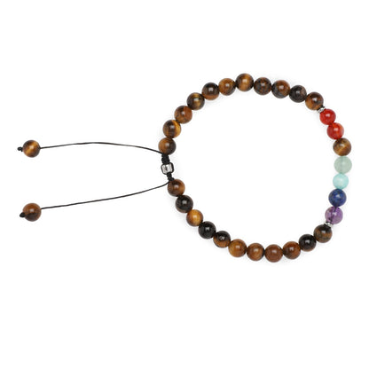 7 Chakras “Self-Confidence” Bracelet in Tiger Eye