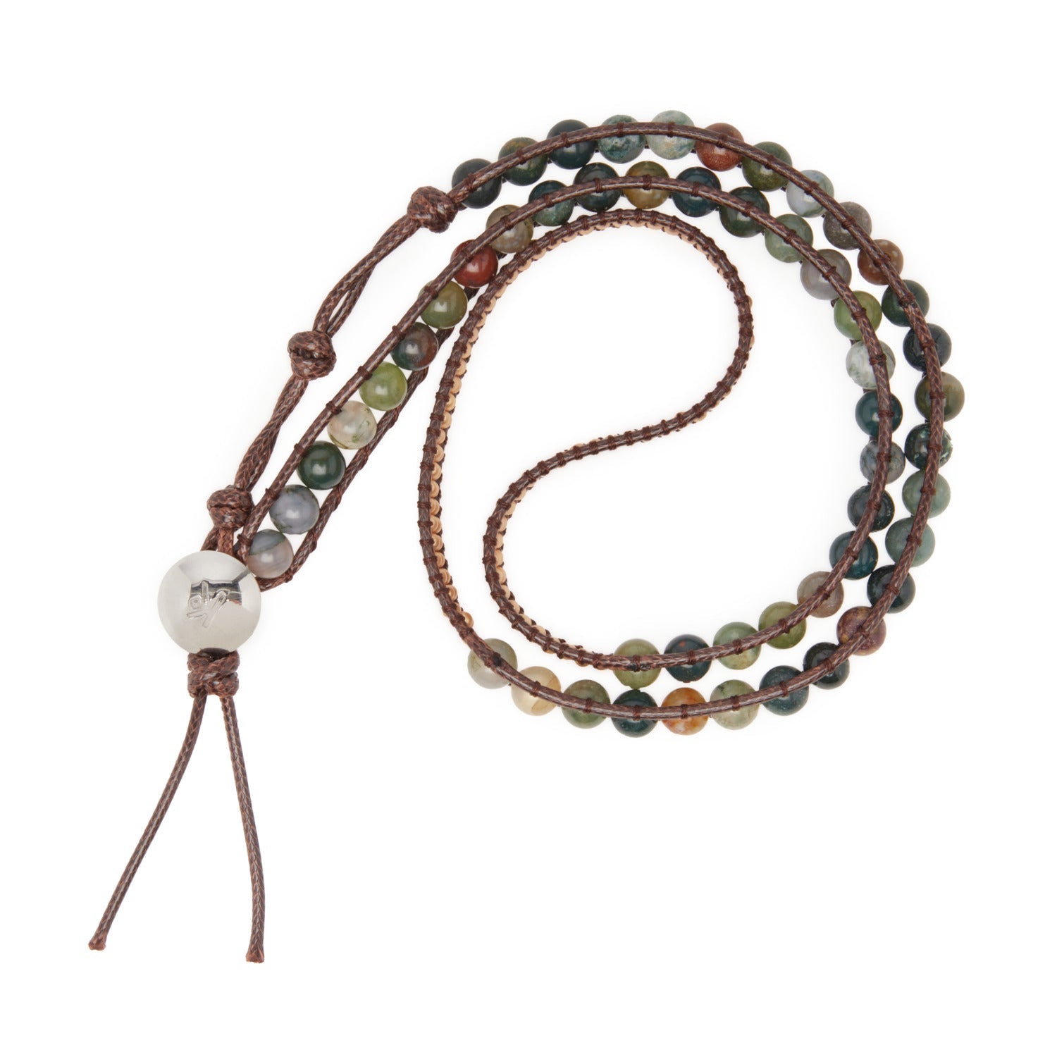 “Light Energy” Wrap Bracelet in Indian Agate