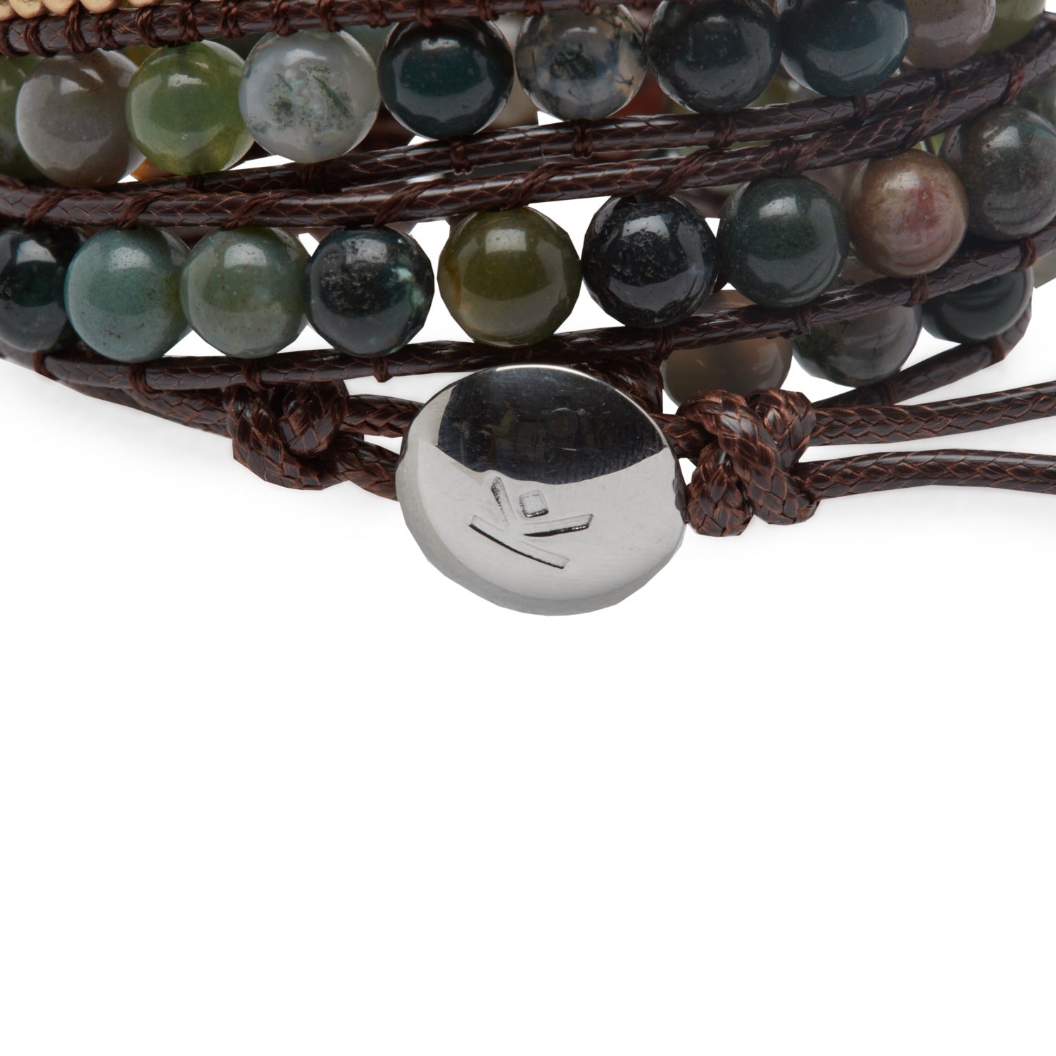“Light Energy” Wrap Bracelet in Indian Agate