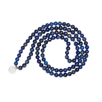 Bracelet Mala "3ème Oeil" de 108 perles en Lapis Lazuli