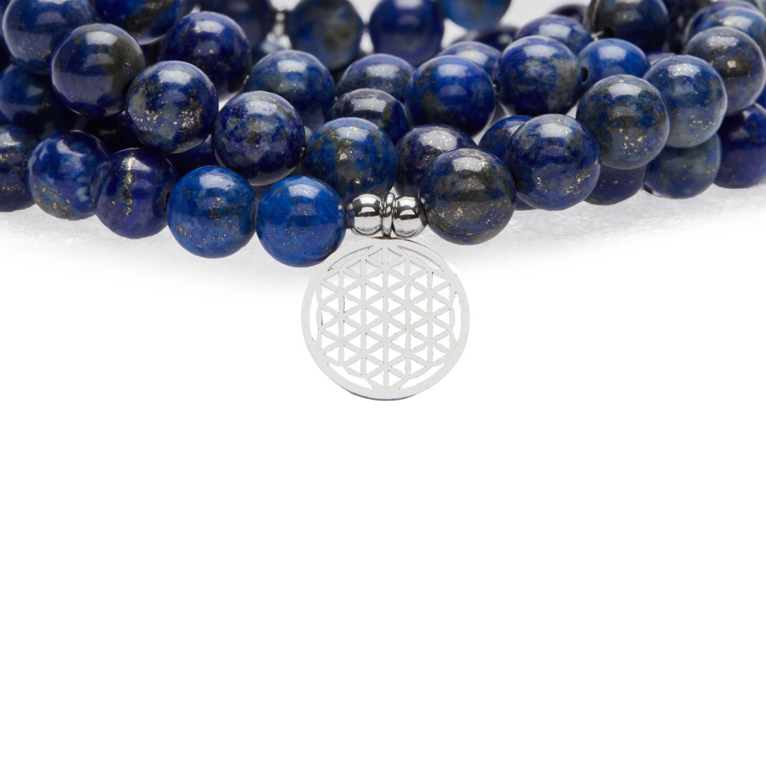 Bracelet Mala "3ème Oeil" de 108 perles en Lapis Lazuli
