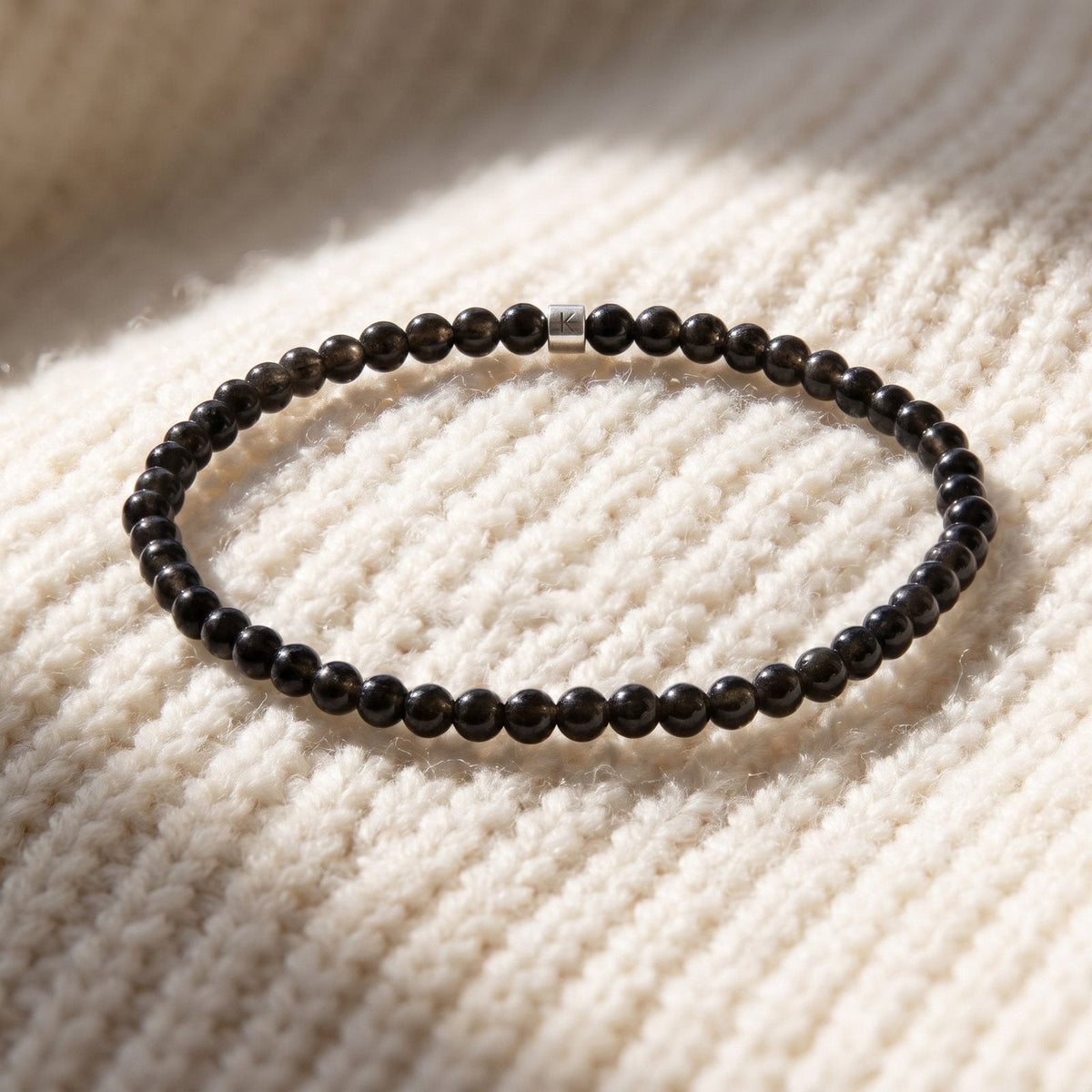 Mini Bracelet en Obsidienne "Energie"