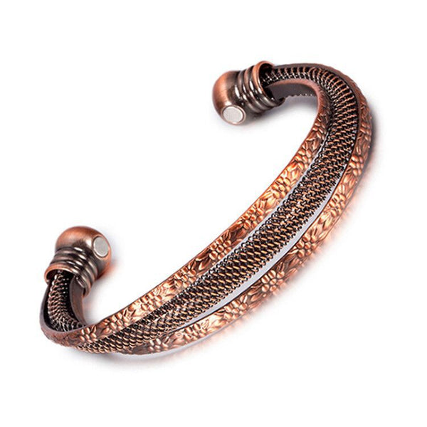 Bracelet Magnétique "Anti-Fatigue" en Cuivre Torsadé