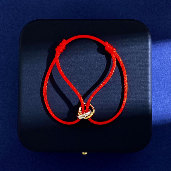 Bracelet Cordon "Trinité" Porte-Bonheur · Trois Anneaux