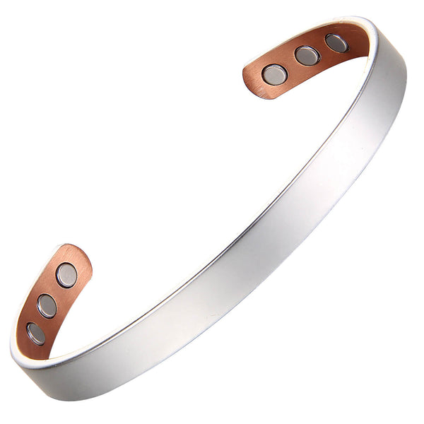 Bracelet Magnétique "Vitalité" en Cuivre · Jonc Ouvert