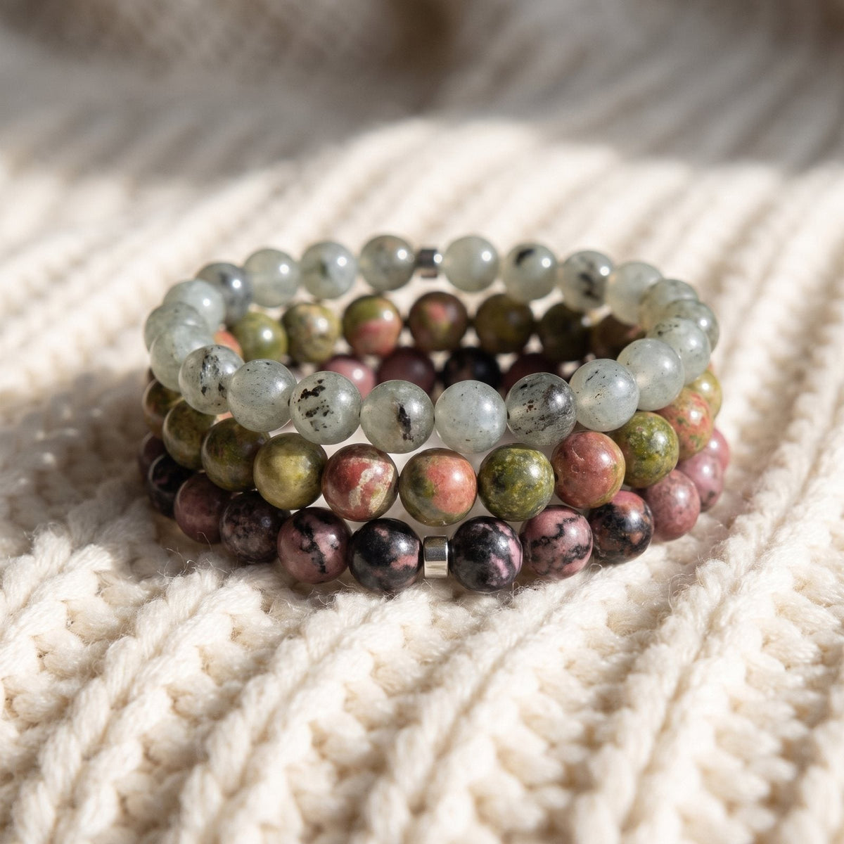 Triple Bracelets Énergie "Guérison du Coeur"