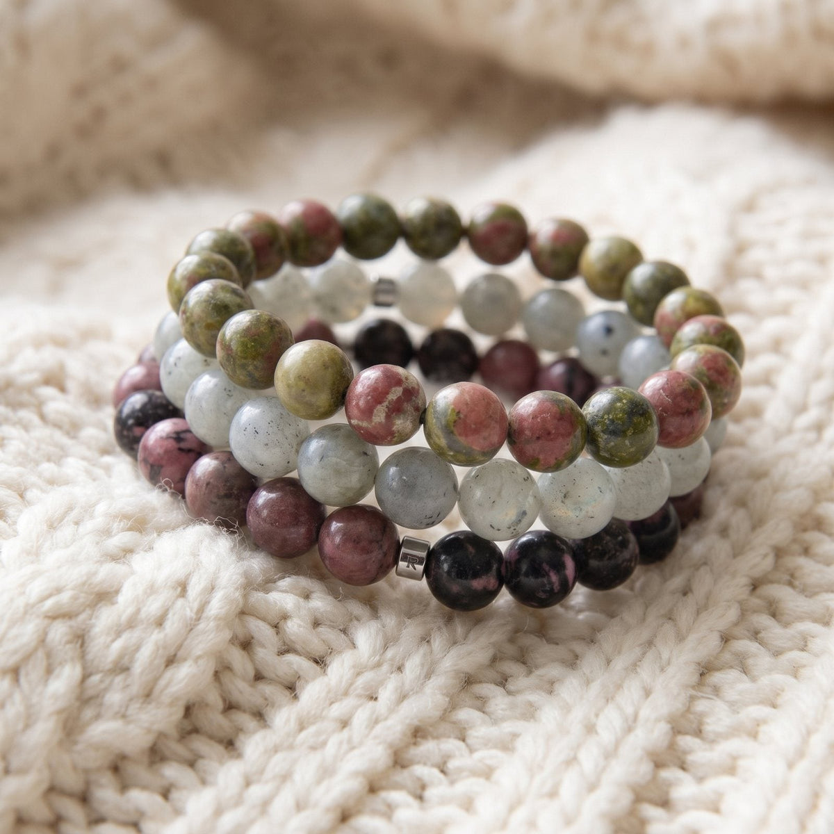 Triple Bracelets Énergie "Guérison du Coeur"