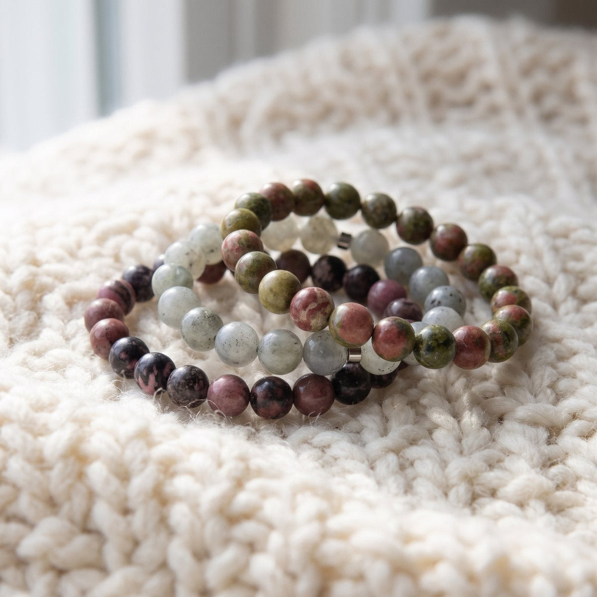 Triple Bracelets Énergie "Guérison du Coeur"