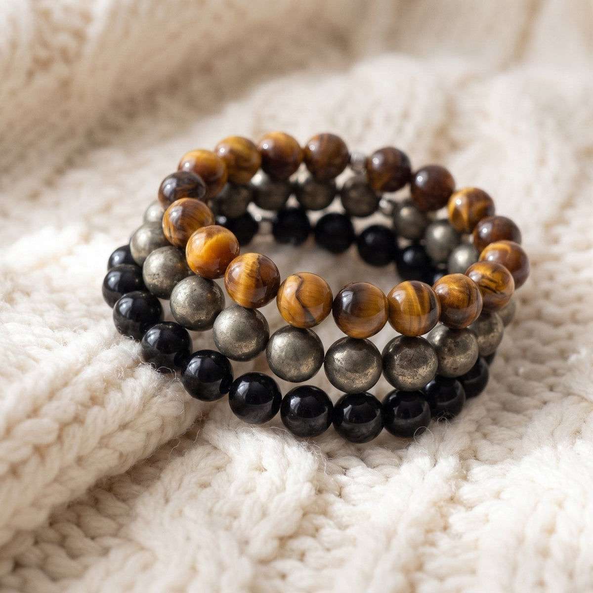 Triple Bracelets Énergie "Protection"