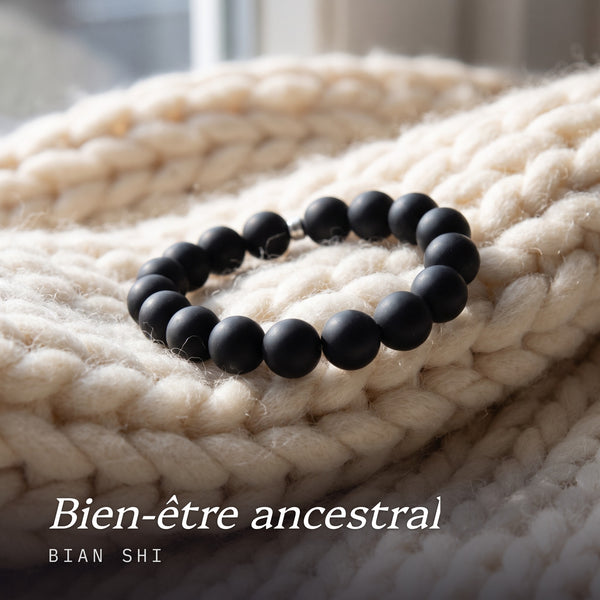 Bracelet en Pierres de Guérison "Bian Shi" rondes