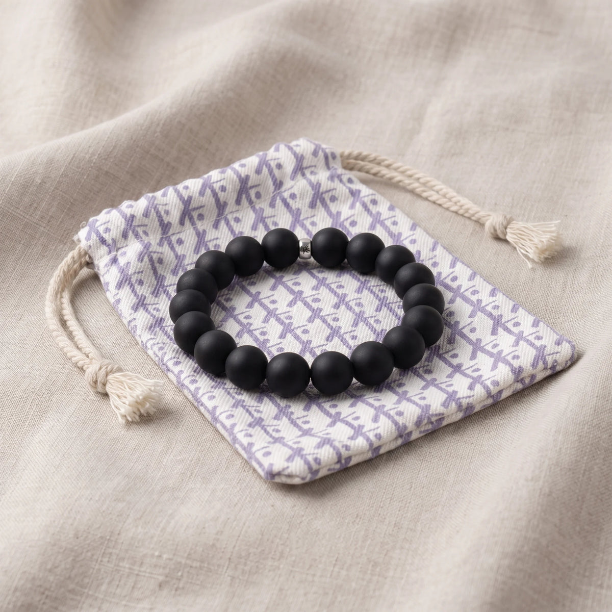 Bracelet en Pierres de Guérison "Bian Shi" rondes - image 2