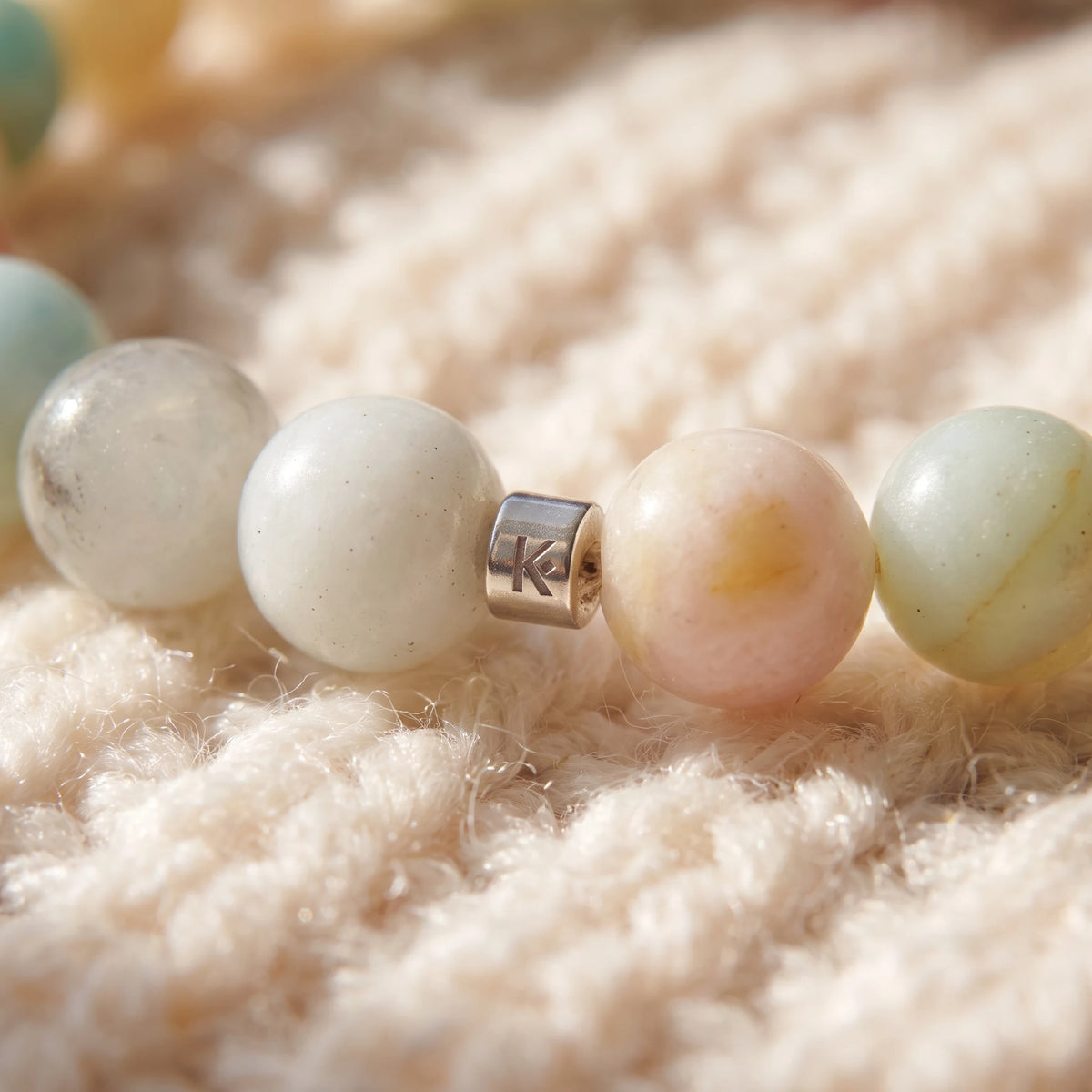 Bracelet en Amazonite Energie - macro dore - image 5