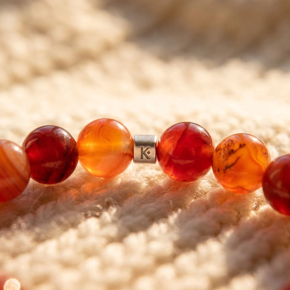 Bracelet en Cornaline Energie - macro dore - image 5