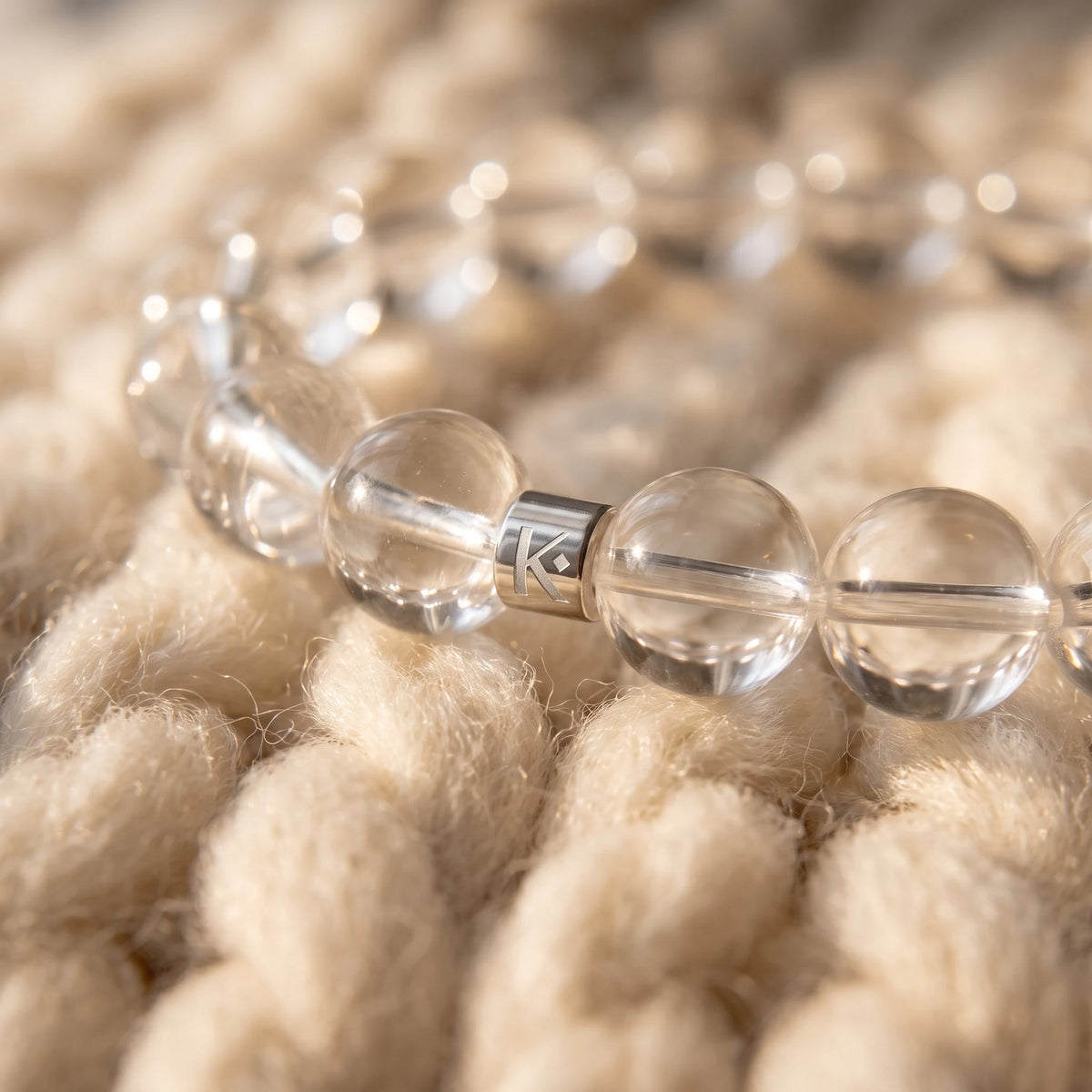 Bracelet en Cristal de Roche Energie - macro dore - image 5