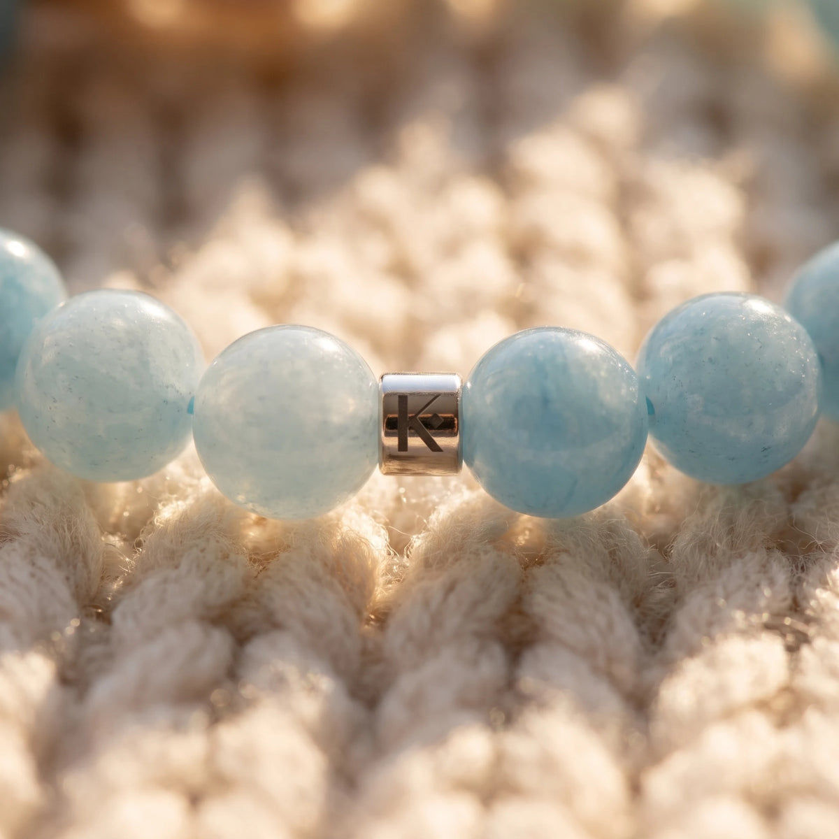 Bracelet en Aigue-Marine Energie - macro dore - image 5