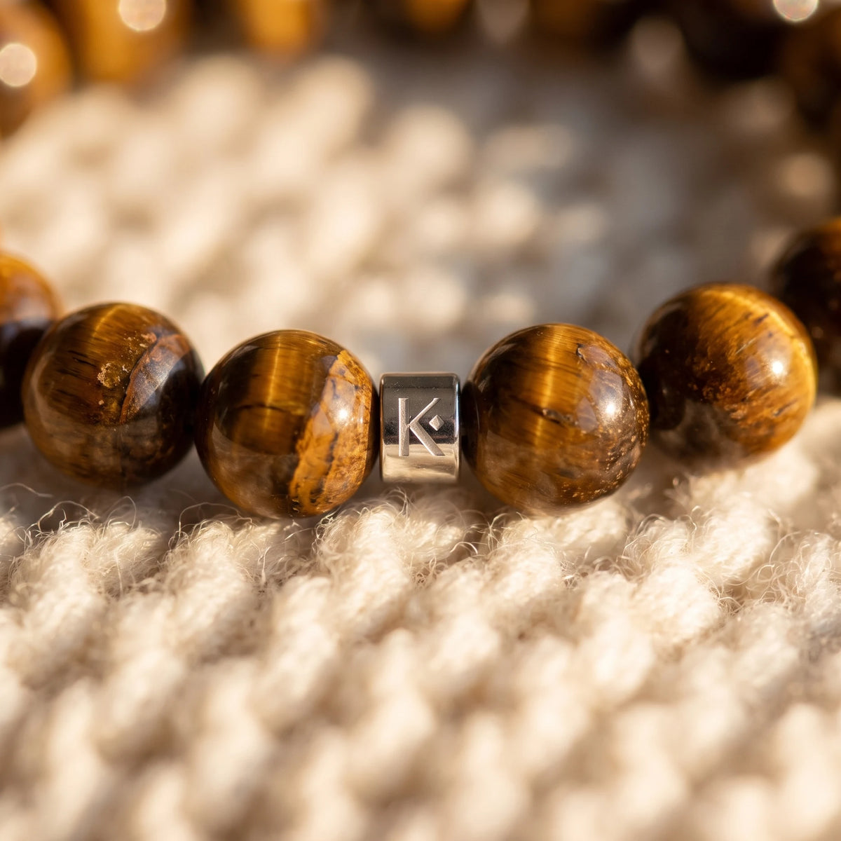 Bracelet en Oeil de Tigre Energie - macro dore - image 5