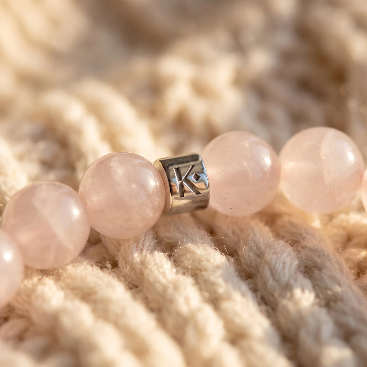 Bracelet en Quartz Rose Energie - macro dore - image 5