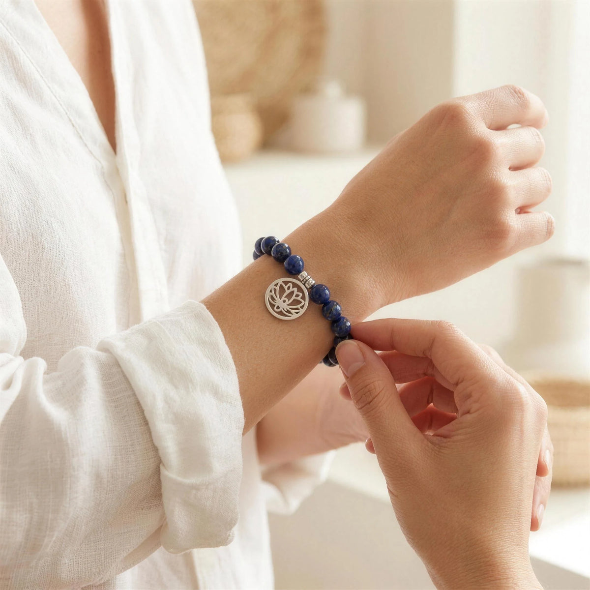 Bracelet "Expression & Confiance" en Lapis Lazuli - image 4