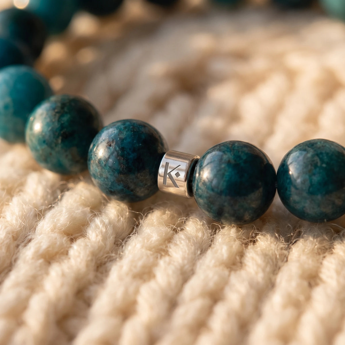 Bracelet en Apatite Energie - macro dore - image 5