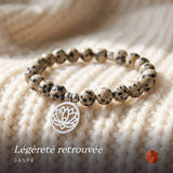 Lotus-Armband "Lebensfreude" aus Dalmatinerjaspis