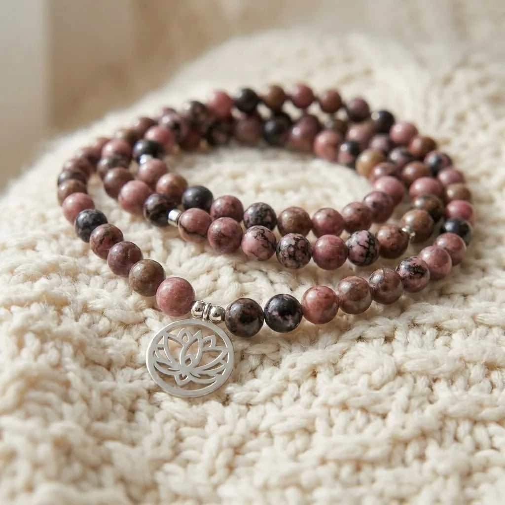 Mala Maîtrise des Emotions en Rhodonite