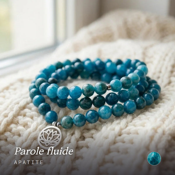 Mala "Révélation" de 108 perles en Apatite