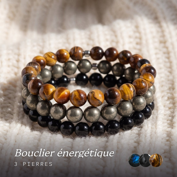Triple Bracelets Énergie "Protection"