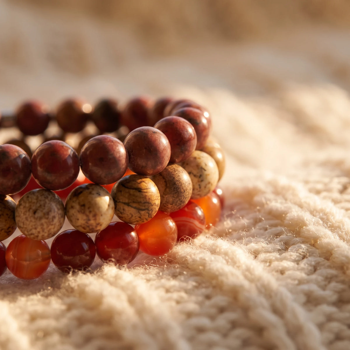 Triple Bracelets Energie Equilibre - macro dore - image 5