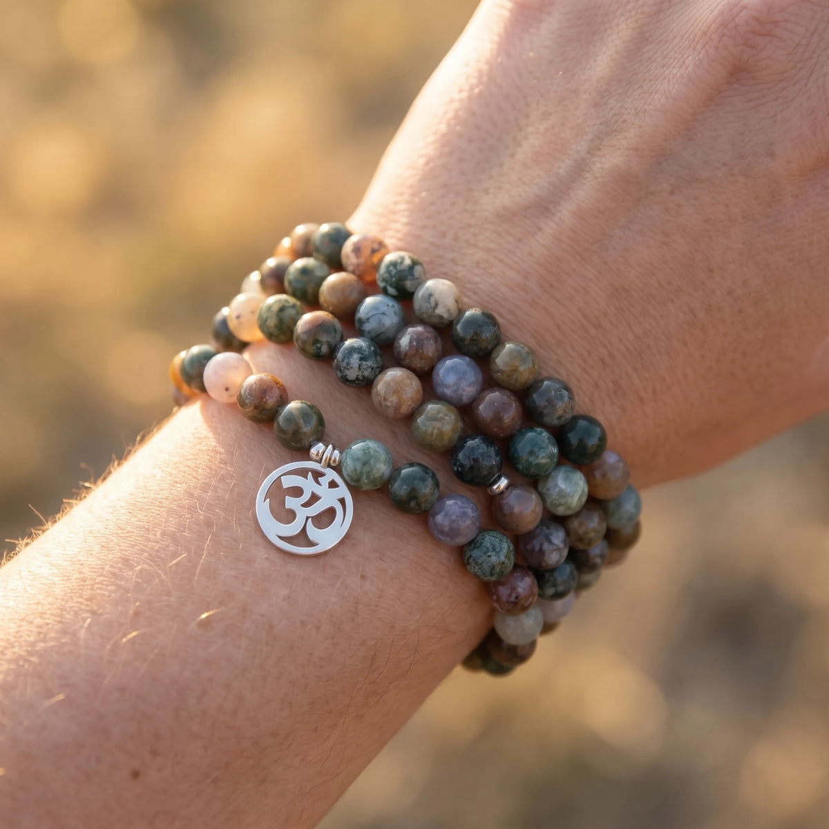 Mala Chanceuse de 108 perles en Agate Indienne - image 3