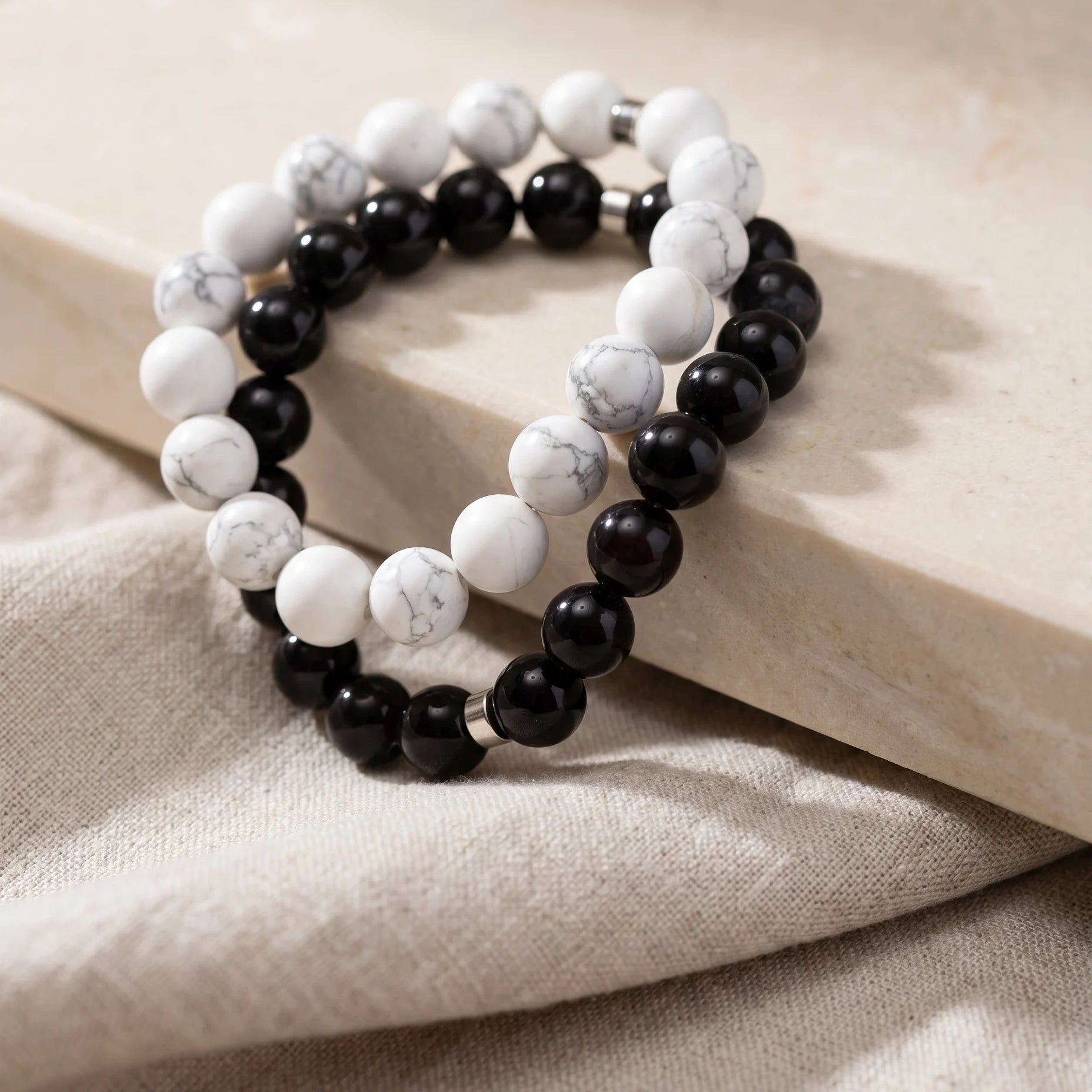 Bracelets Distance Howlite Agate - Drapé