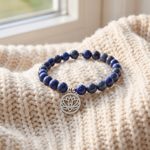 Bracelet "Expression & Confiance" en Lapis Lazuli
