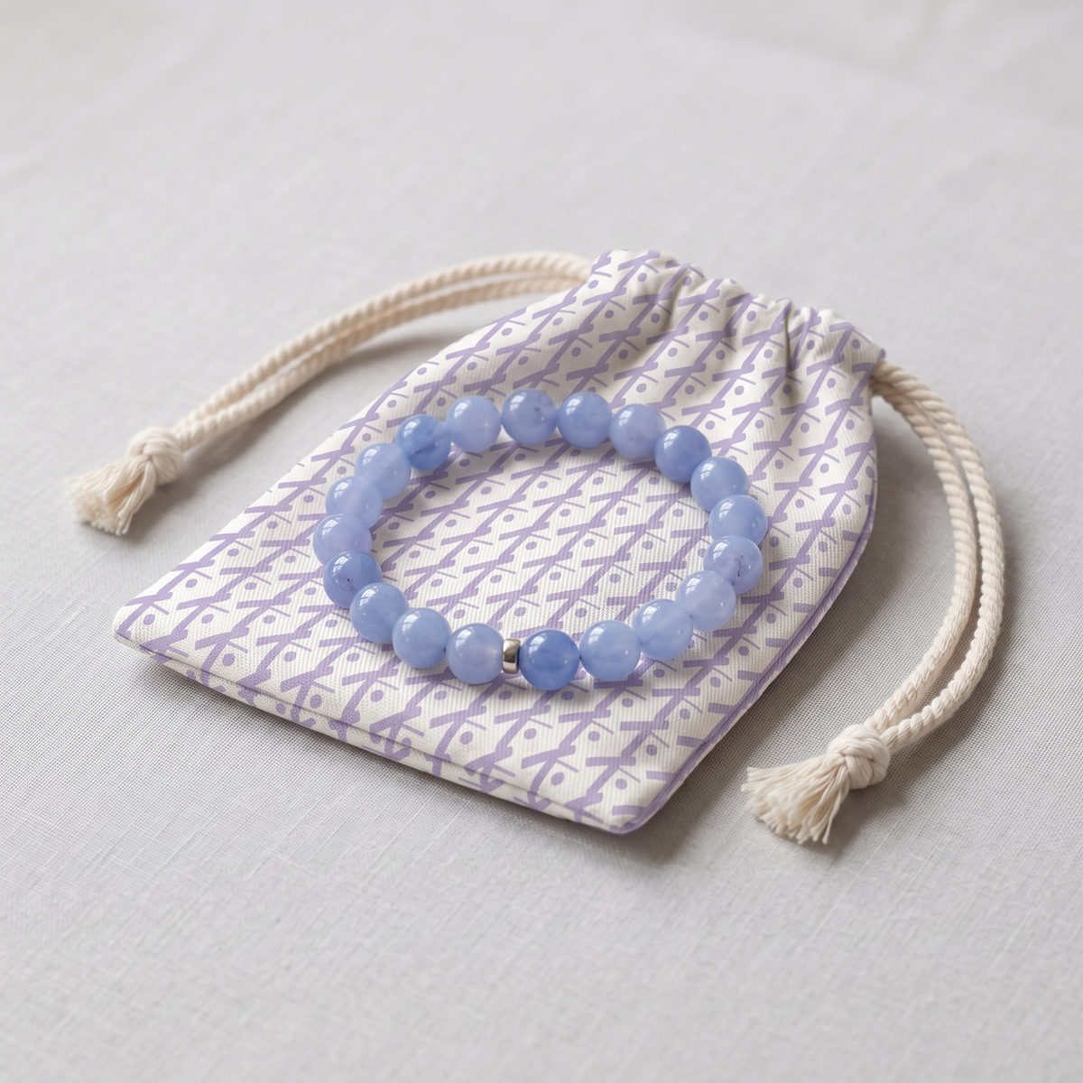 Bracelet Lagon en pierre naturelle bleue - pochette - image 2