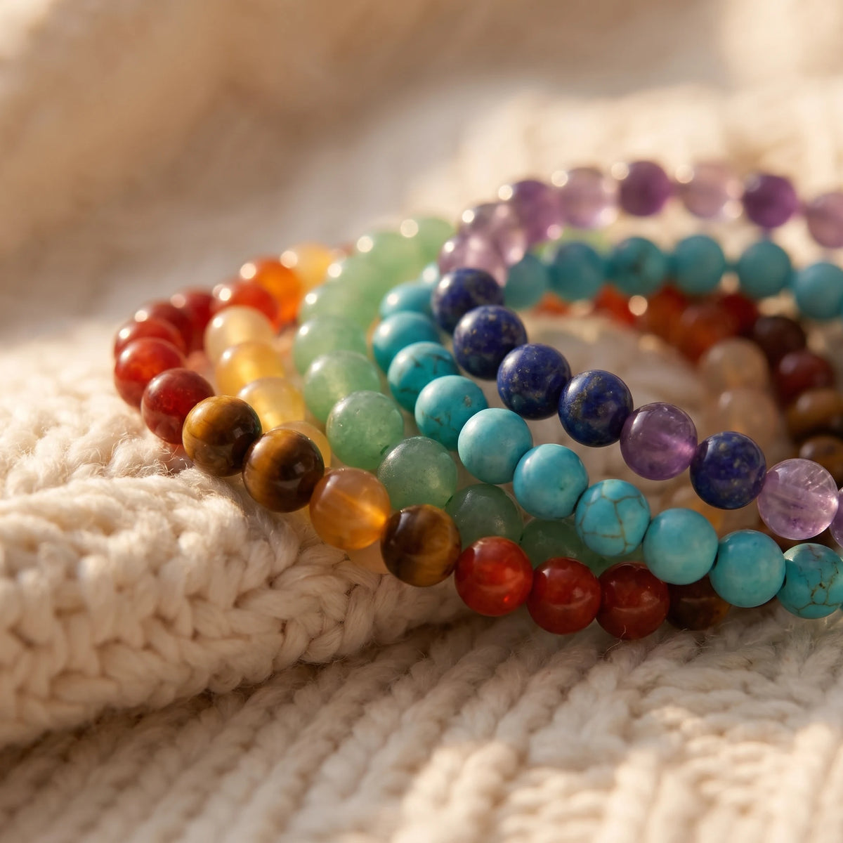 Lot de 7 Mini Bracelets Energie des 7 Chakras - macro dore - image 5