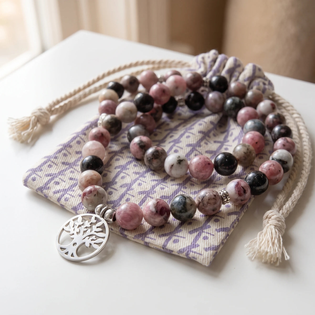Mala "Beauté de l'Âme" en Tourmaline Multicolore - image 2