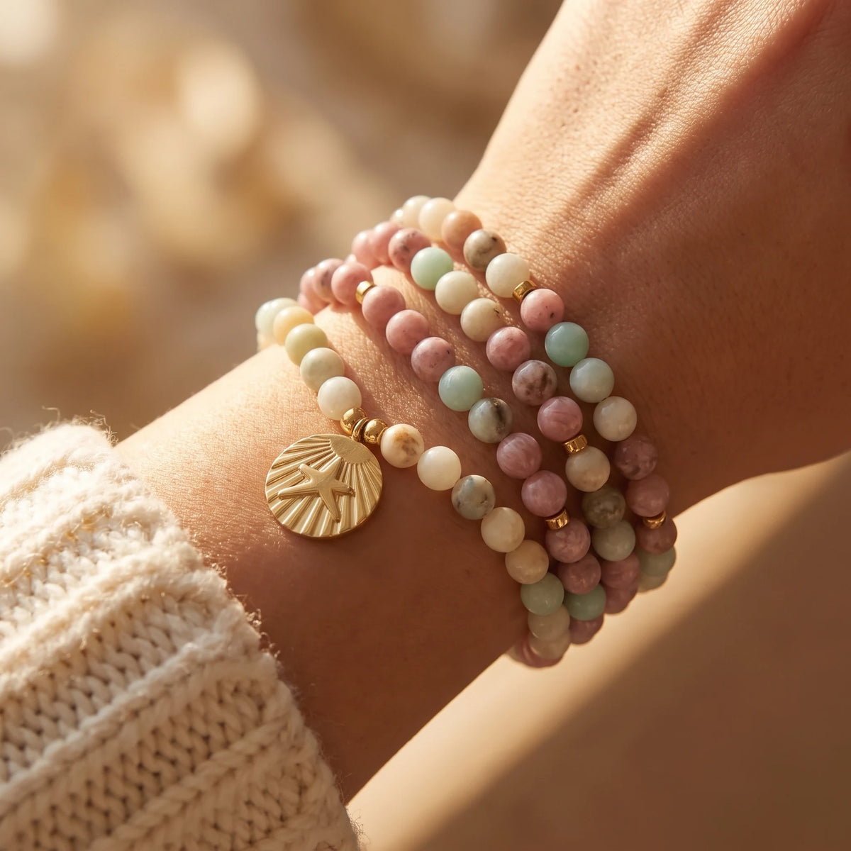 Mala Ocean en Amazonite et Rhodochrosite - image 3